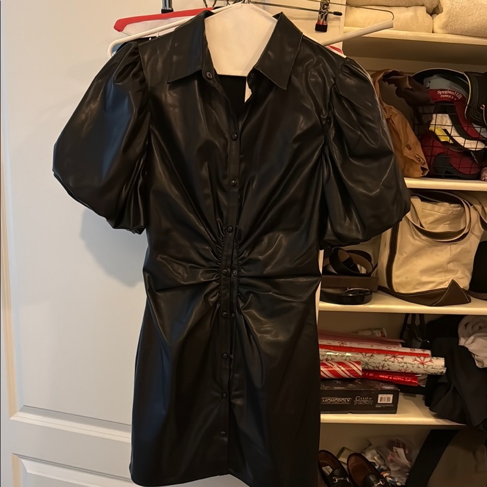 Black Puff Sleeve Dress